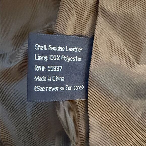 VTG 90s Newport Harbor Genuine Suede Leather Jacket Men’s Tan Washable Size L - Picture 15 of 16